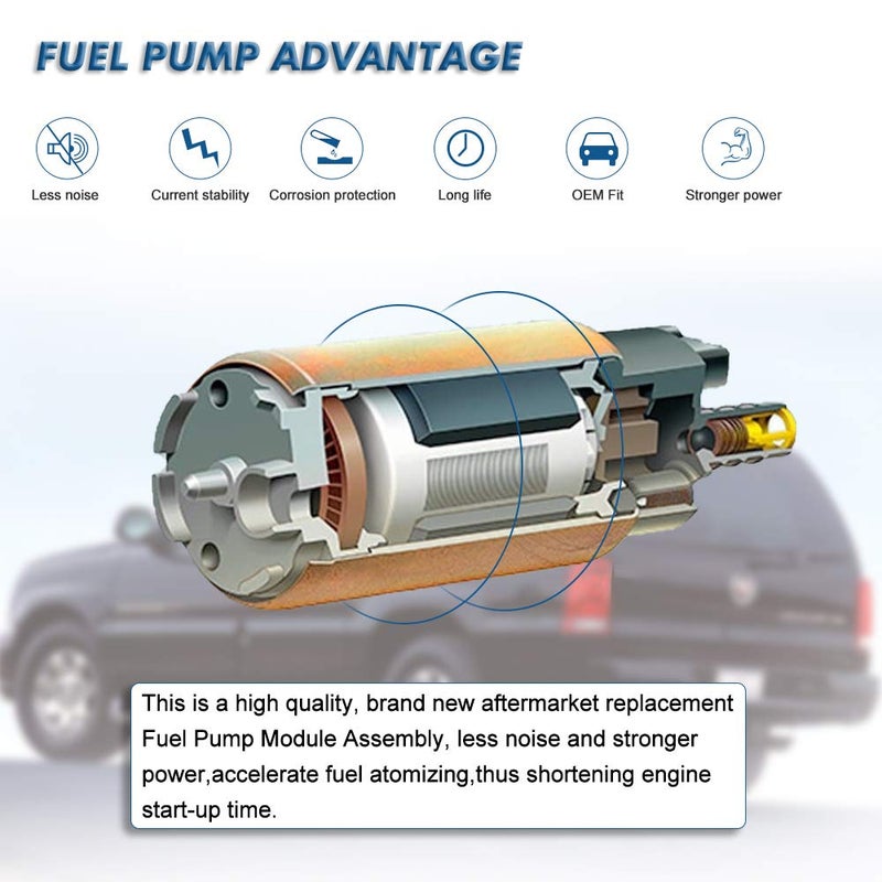Apeixoto Fuel Pump Replacement for 2002 2003 2004 Chevy Trailblazer L6-4.2L, for 03 04 GMC Envoy XL V8-5.3L with Sending Unit E3549M - Image 5
